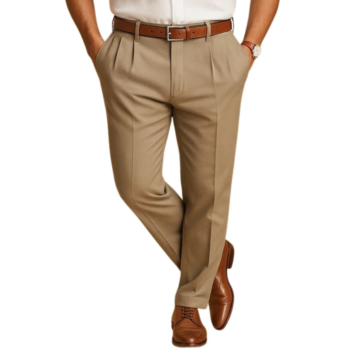 Chino da Uomo Classici Vestibilità Regolare — foto 3