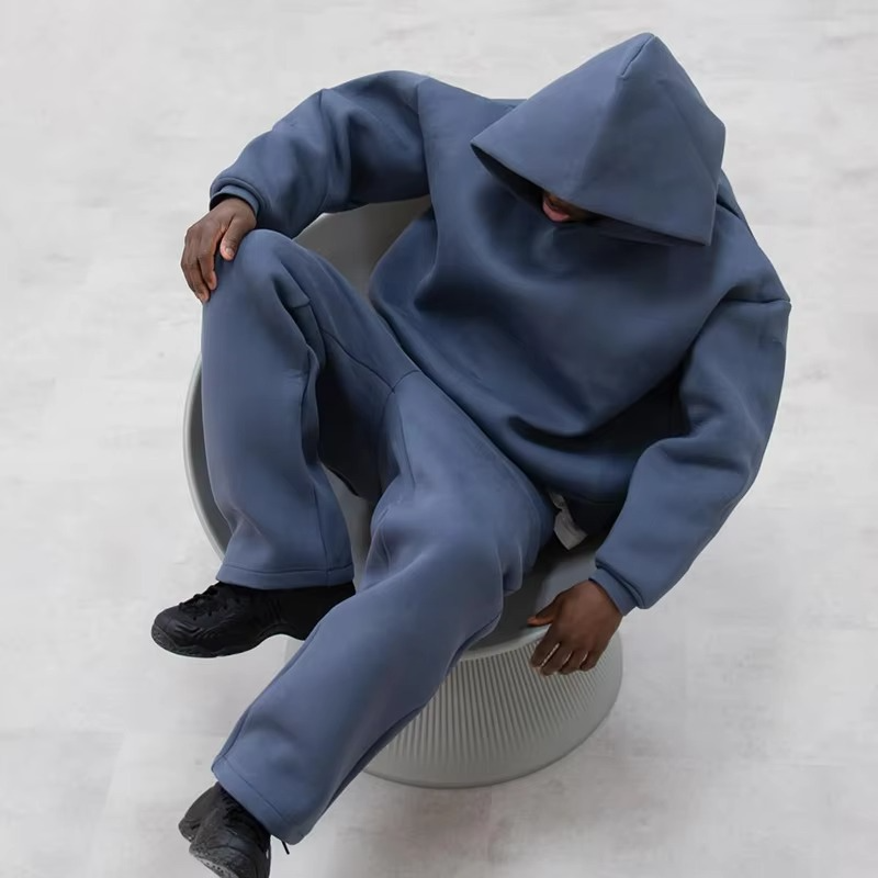Completo Felpa e Pantaloni da Uomo Oversize in Pile — foto 9