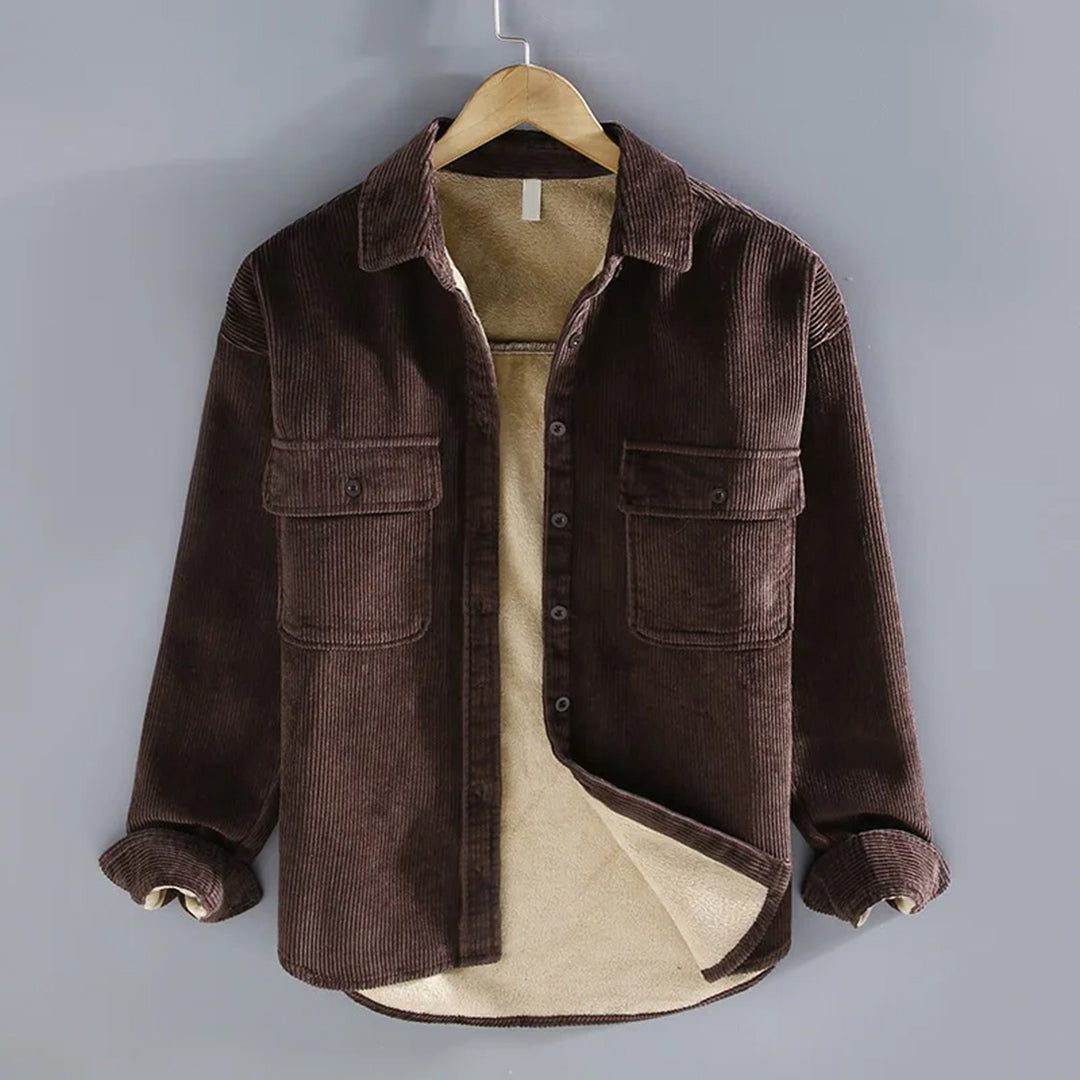 Overshirt in Velluto a Coste da Uomo Ampia — foto 3