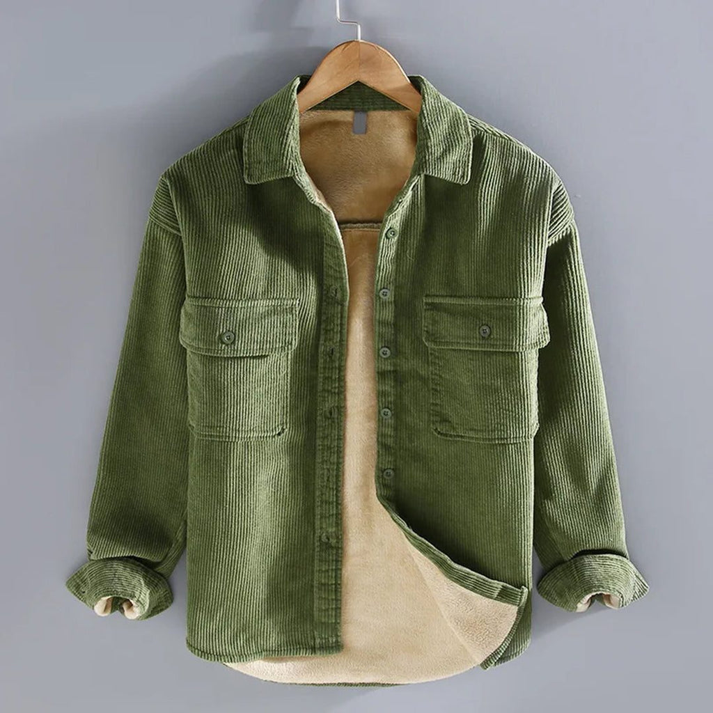 Overshirt in Velluto a Coste da Uomo Ampia — foto 4