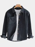 Overshirt in Velluto a Coste da Uomo Comfort