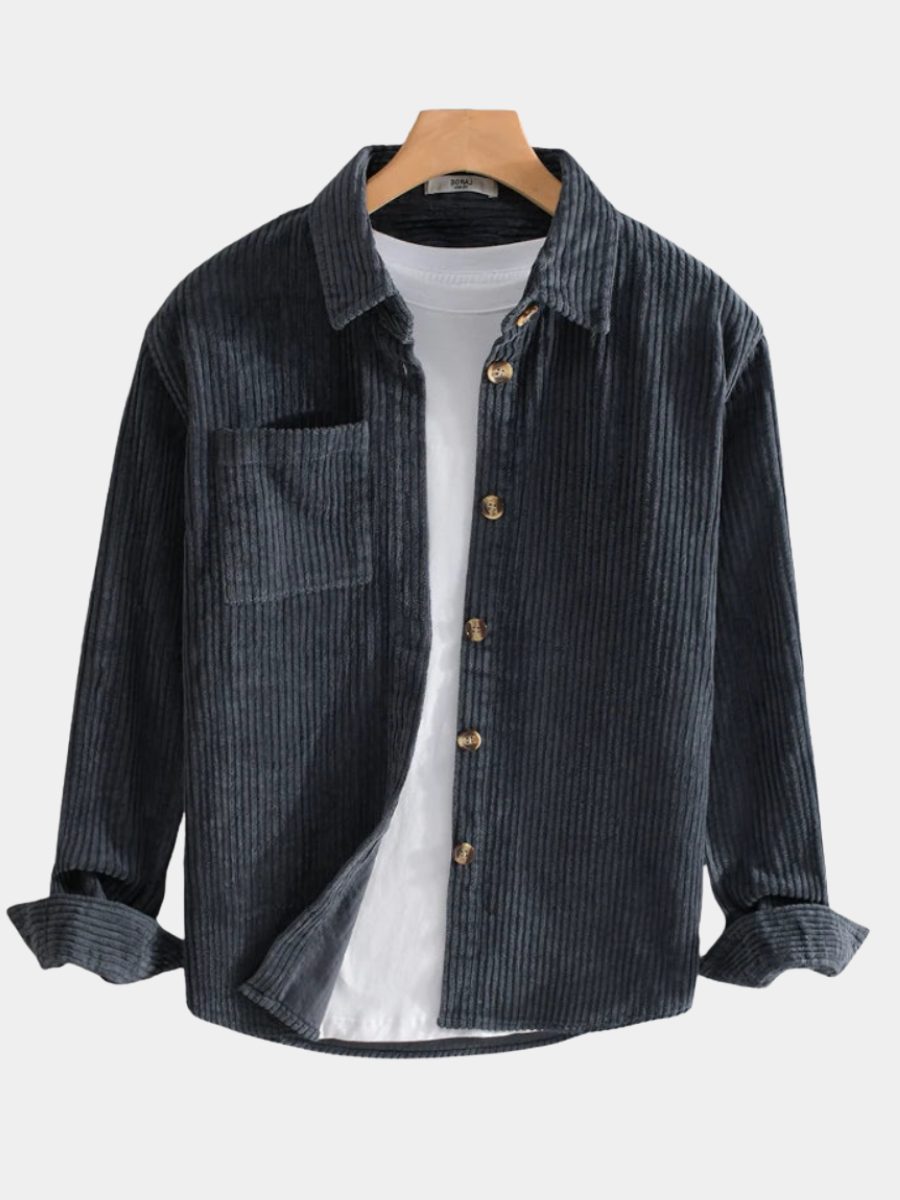 Overshirt in Velluto a Coste da Uomo Comfort