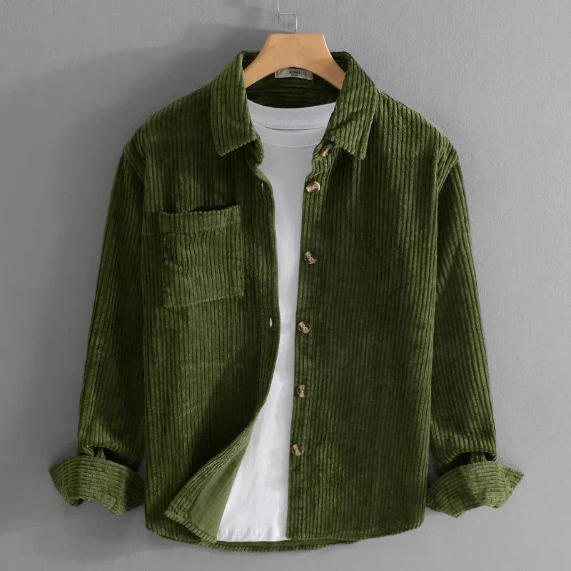 Overshirt in Velluto a Coste da Uomo Comfort — foto 4