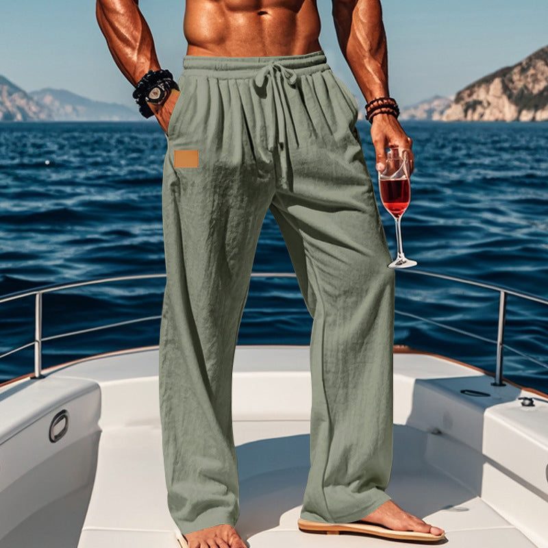 Pantaloni Gamba Dritta da Uomo Vita con Coulisse — foto 11