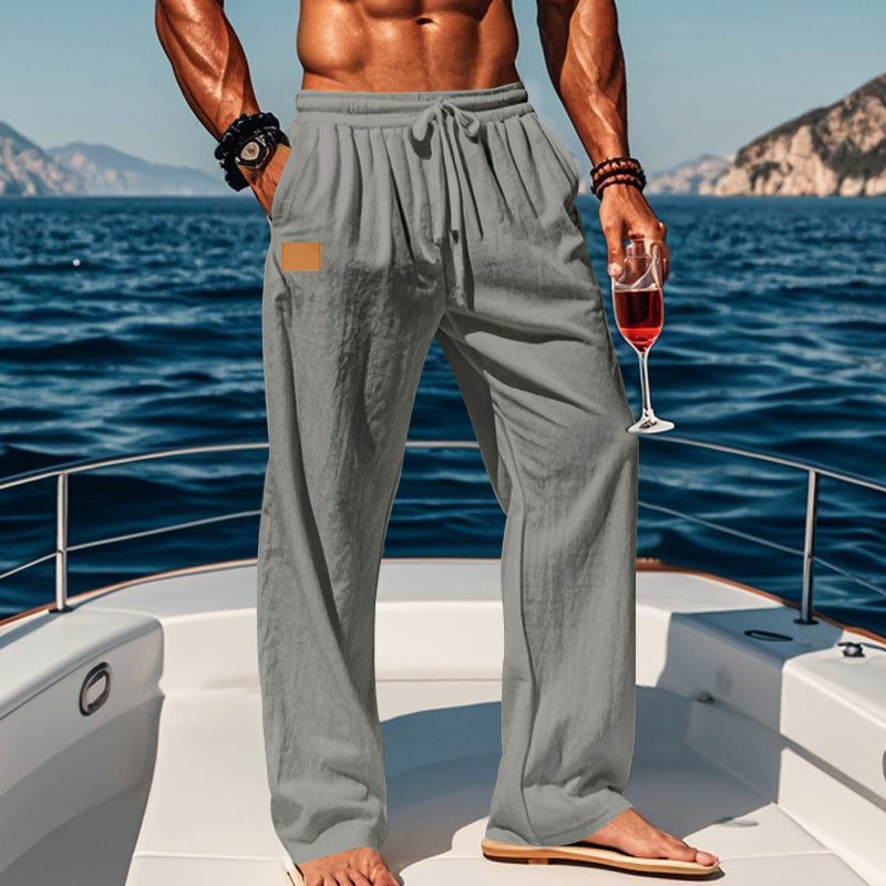 Pantaloni Gamba Dritta da Uomo Vita con Coulisse — foto 4
