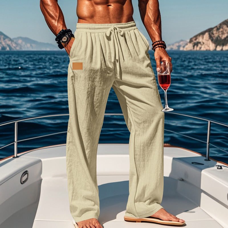 Pantaloni Gamba Dritta da Uomo Vita con Coulisse — foto 8