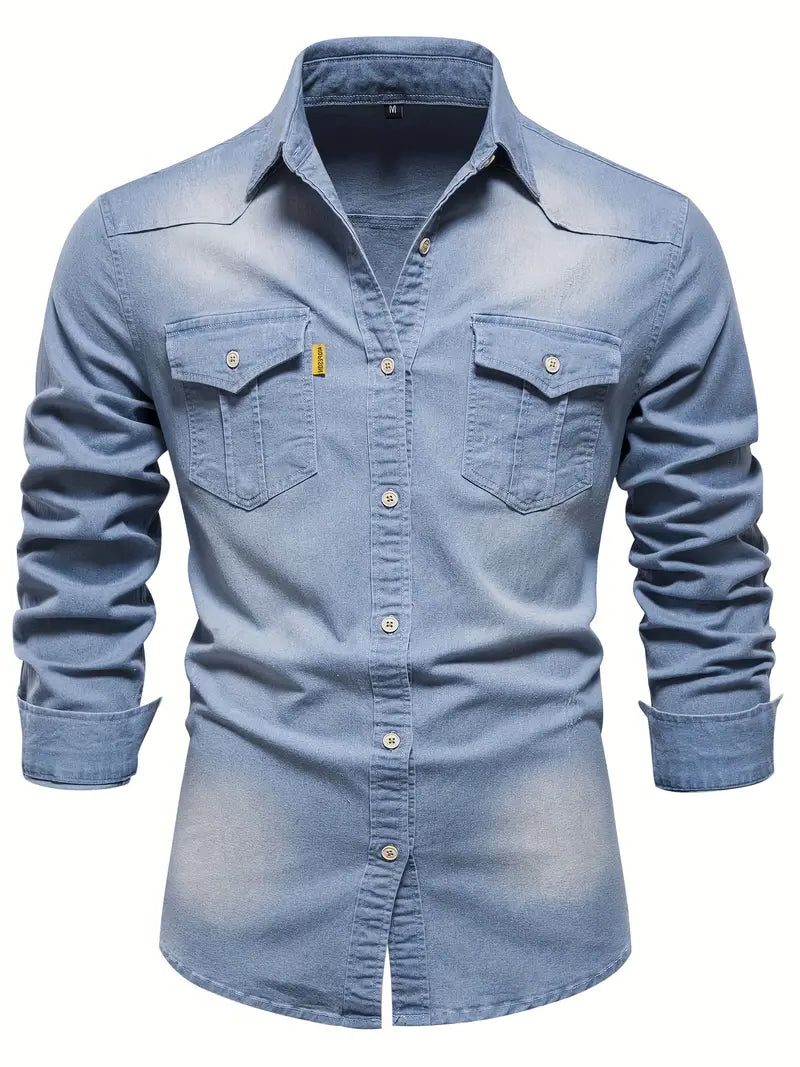 Camicia a Bottoni da Uomo Taschini Frontali — foto 2
