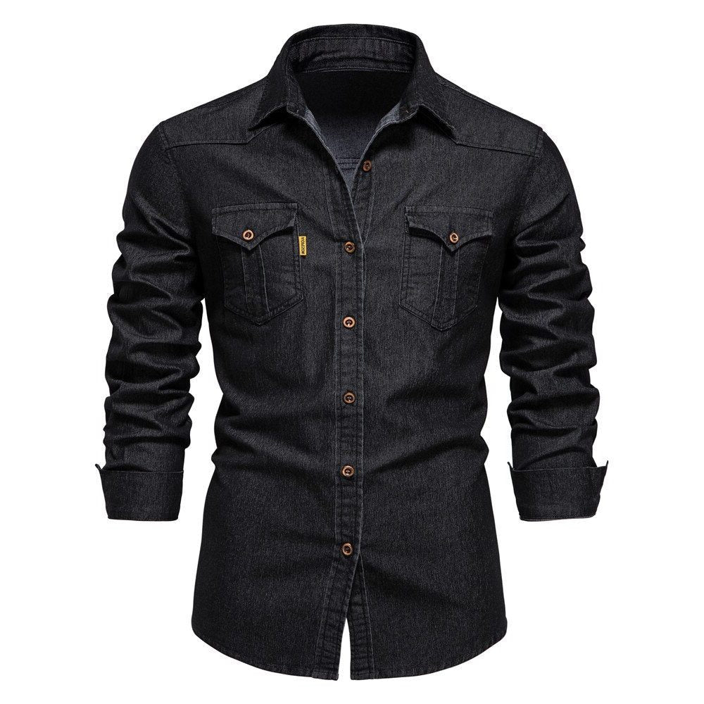 Camicia a Bottoni da Uomo Taschini Frontali — foto 3