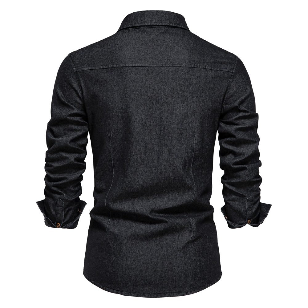 Camicia a Bottoni da Uomo Taschini Frontali — foto 5