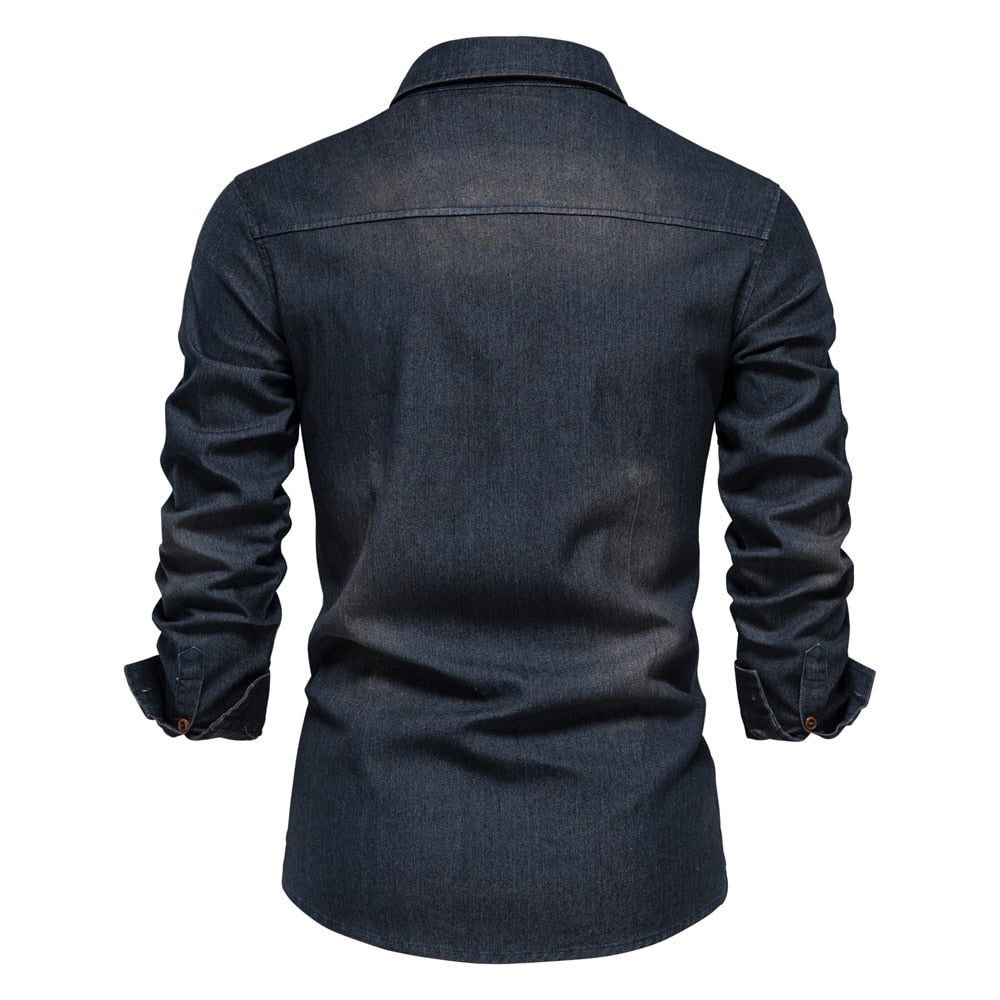 Camicia a Bottoni da Uomo Taschini Frontali — foto 6