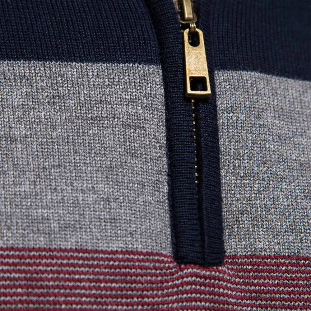 Dolcevita con Zip da Uomo in Cotone Elasticizzato — foto 3