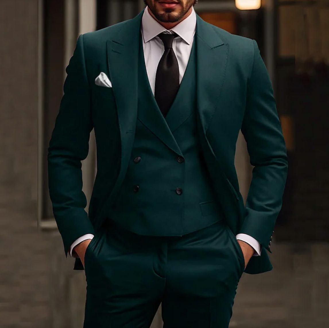Completo Blazer Doppiopetto da Uomo Elegante — foto 3