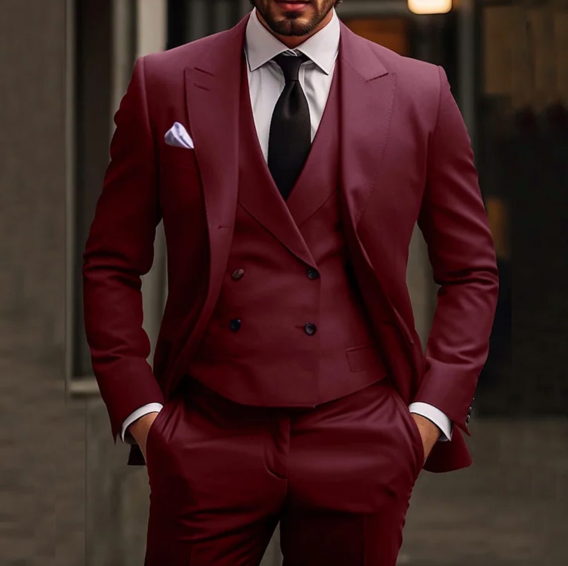 Completo Blazer Doppiopetto da Uomo Elegante — foto 4