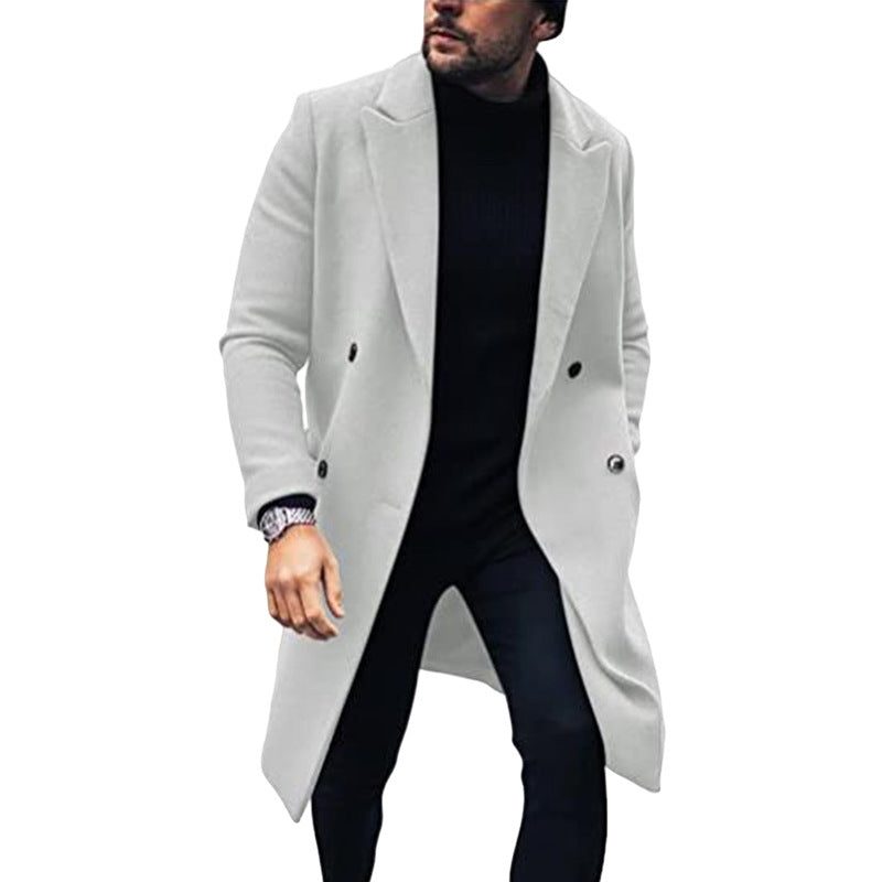 Cappotto Lungo Doppiopetto da Uomo Sotto Ginocchio — foto 3