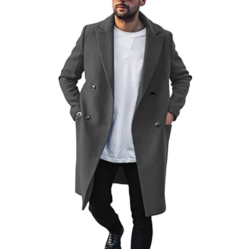 Cappotto Lungo Doppiopetto da Uomo Sotto Ginocchio — foto 4