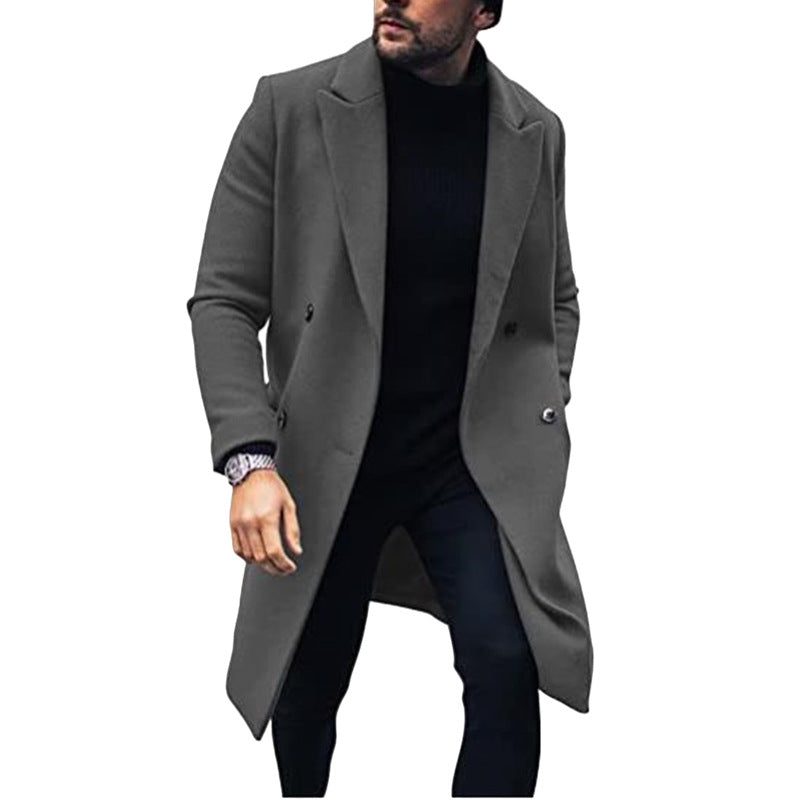 Cappotto Lungo Doppiopetto da Uomo Sotto Ginocchio — foto 6