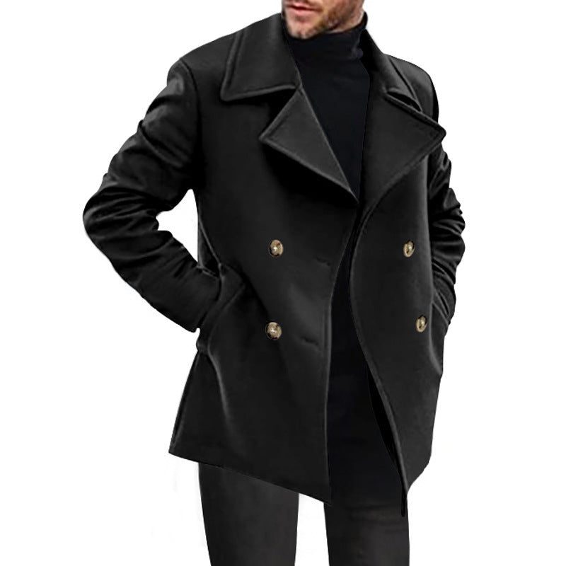 Cappotto Doppiopetto da Uomo in Lana Fino a Metà Coscia — foto 6