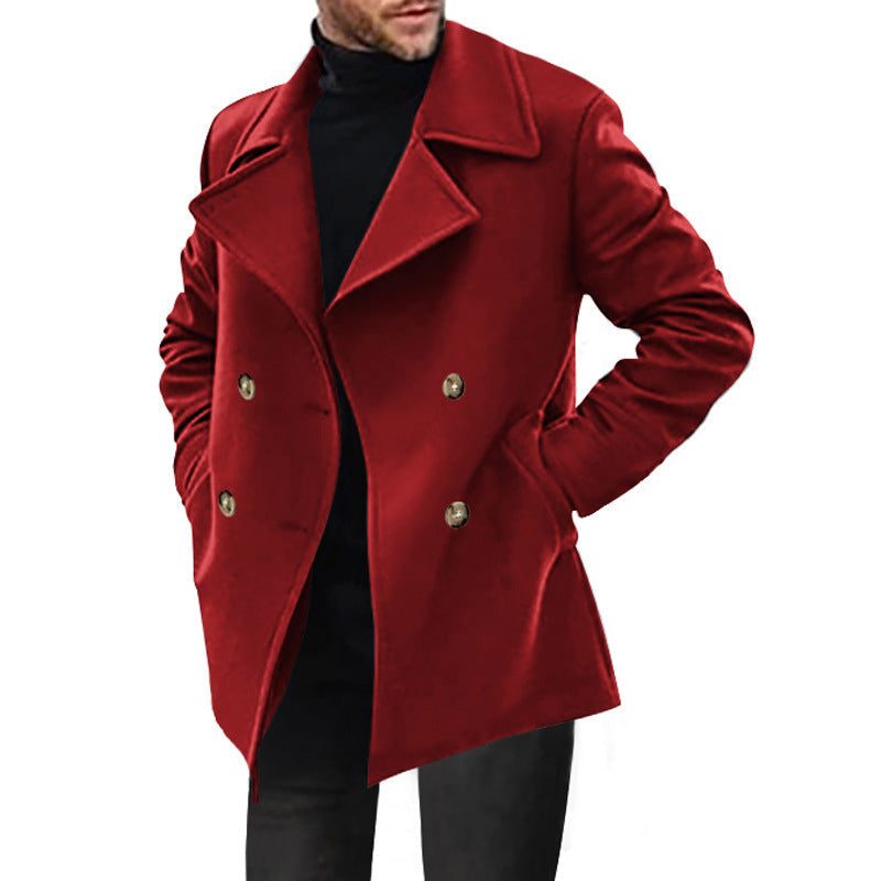 Cappotto Doppiopetto da Uomo in Lana Fino a Metà Coscia — foto 7