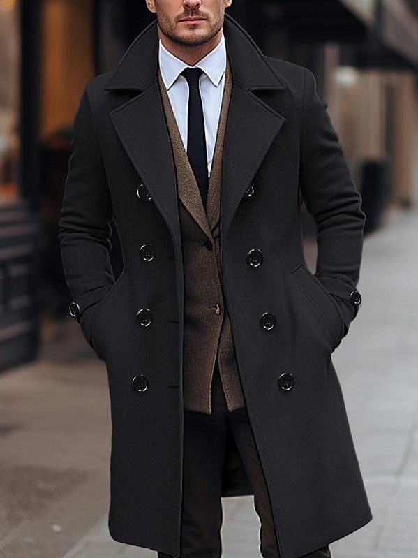Cappotto Invernale Doppiopetto da Uomo in Lana — foto 5