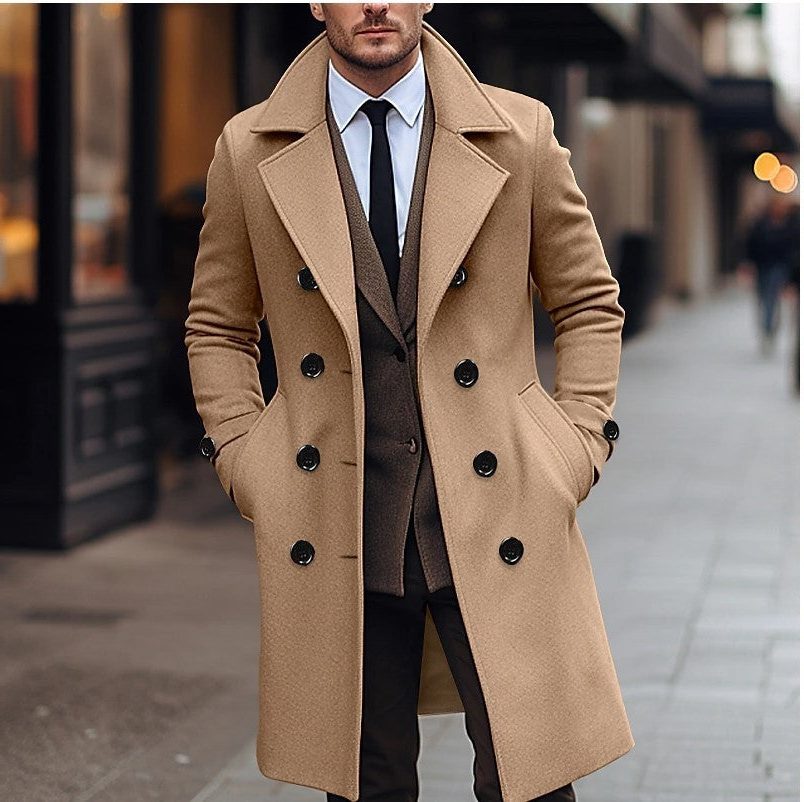 Cappotto Invernale Doppiopetto da Uomo in Lana — foto 8