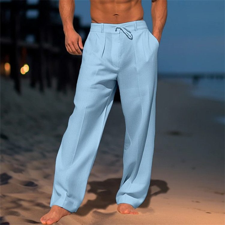 Pantaloni Gamba Dritta da Uomo con Coulisse Regolabile