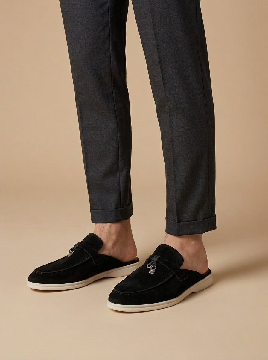 Mule da Uomo in Scamosciato Senza Retro — foto 5