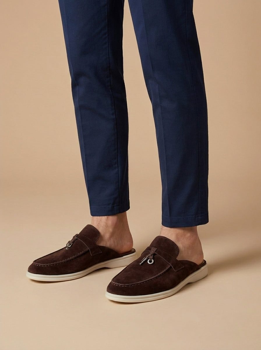 Mule da Uomo in Scamosciato Senza Retro — foto 6