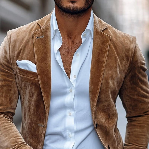 Blazer Slim Fit da Uomo con Rever a Lancia — foto 2