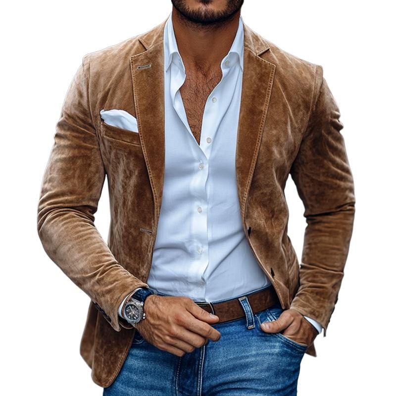 Blazer Slim Fit da Uomo con Rever a Lancia — foto 3