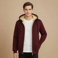 Felpa con Cappuccio da Uomo Foderata e Zip Intera