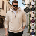 Felpa con Cappuccio da Uomo con Mezza Zip