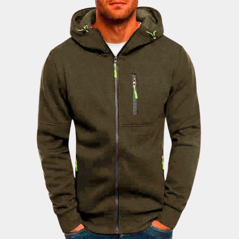 Felpa con Cappuccio da Uomo con Zip Intera — foto 10