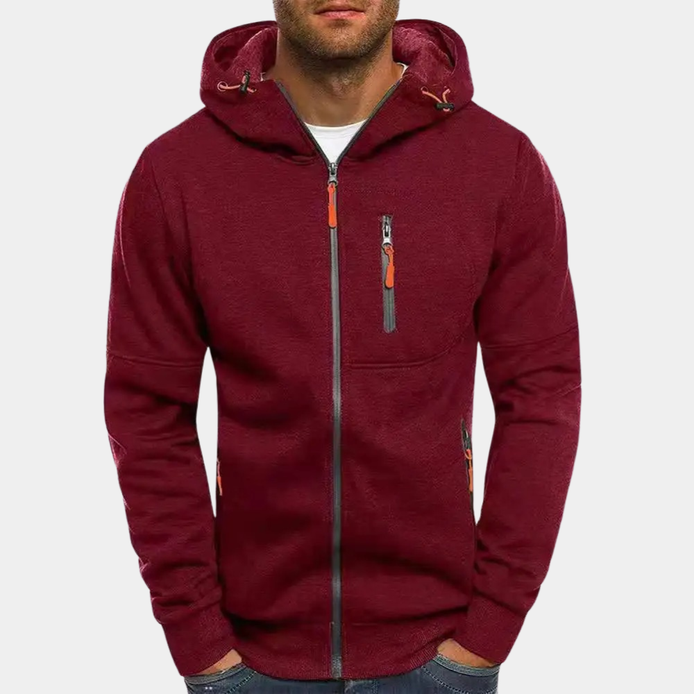 Felpa con Cappuccio da Uomo con Zip Intera — foto 12