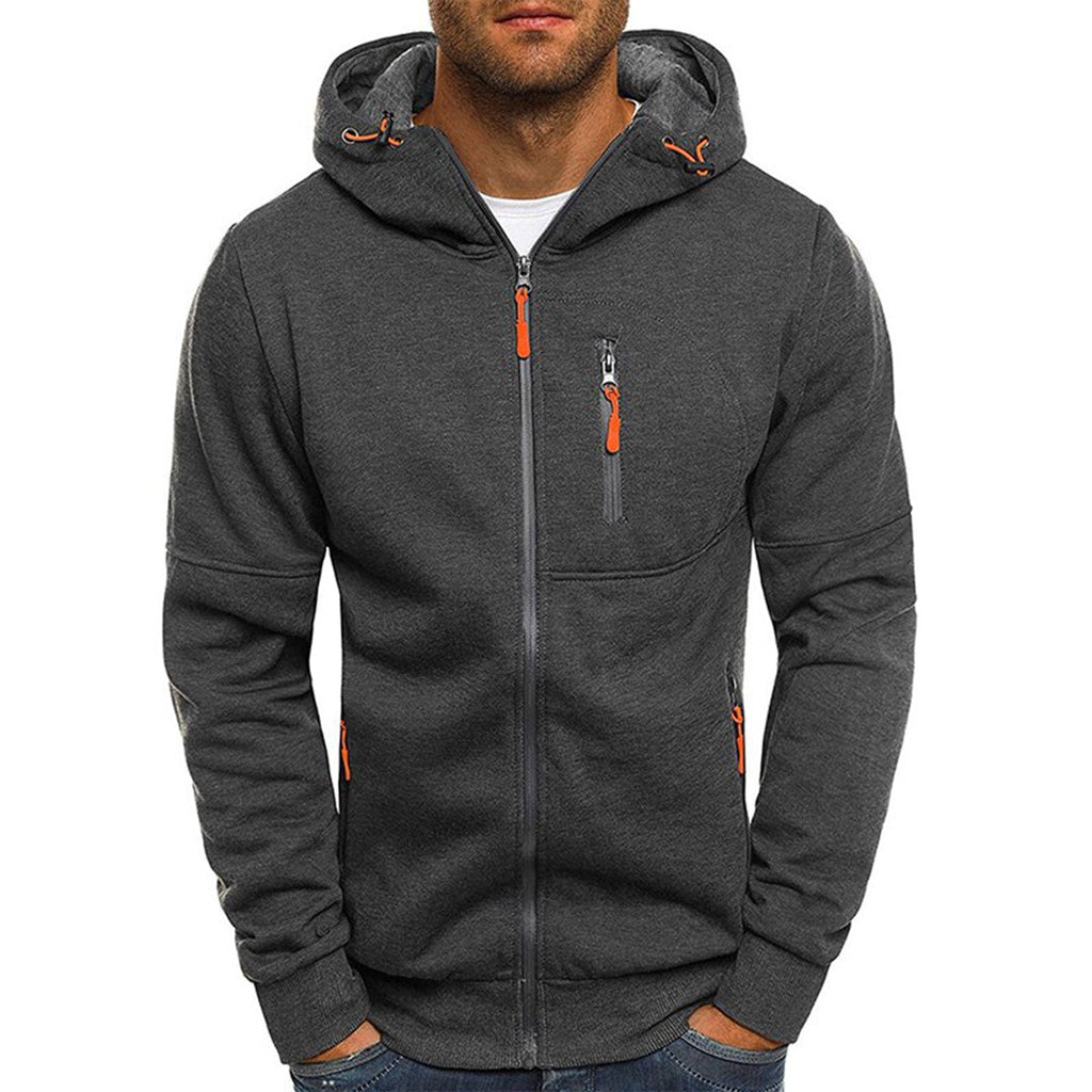 Felpa con Cappuccio da Uomo con Zip Intera — foto 3