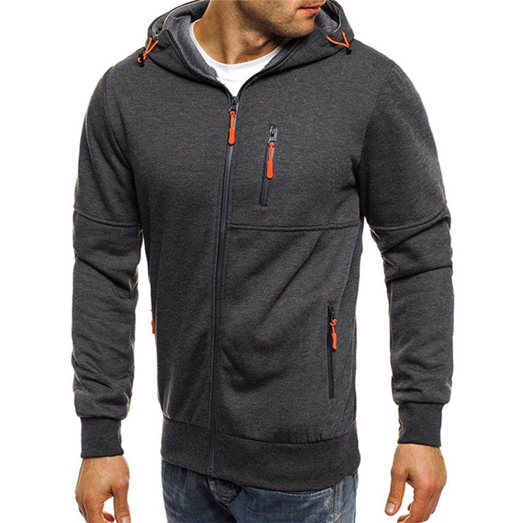 Felpa con Cappuccio da Uomo con Zip Intera — foto 4