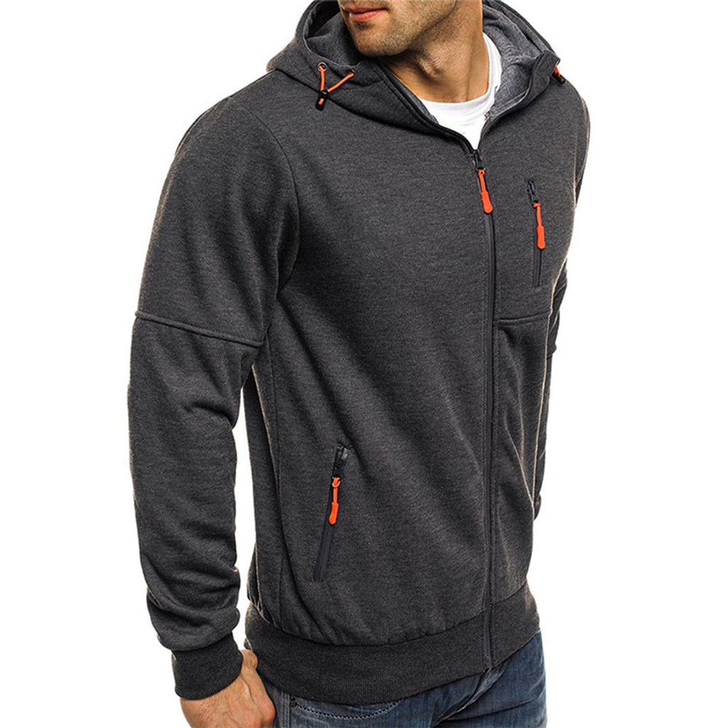 Felpa con Cappuccio da Uomo con Zip Intera — foto 5