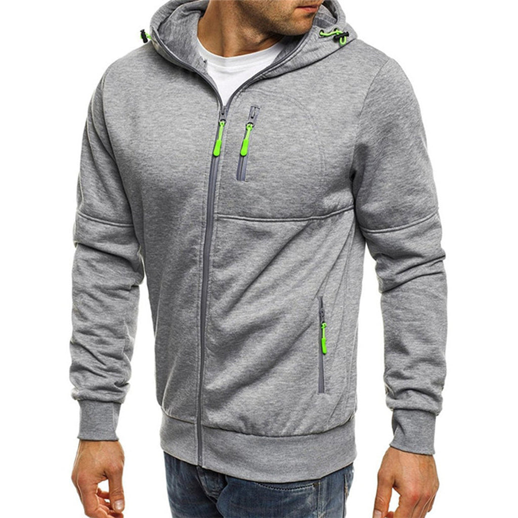Felpa con Cappuccio da Uomo con Zip Intera — foto 7