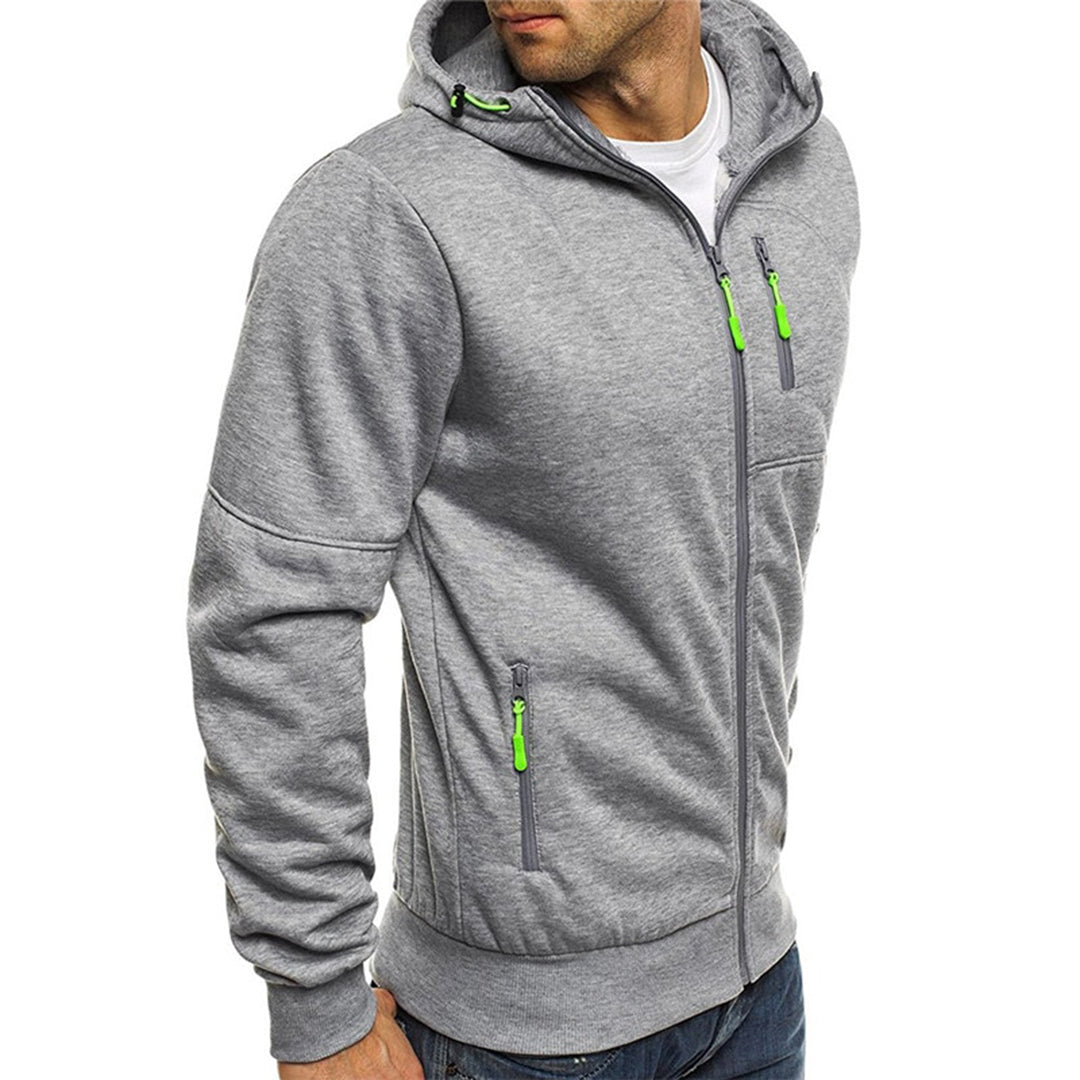 Felpa con Cappuccio da Uomo con Zip Intera — foto 9