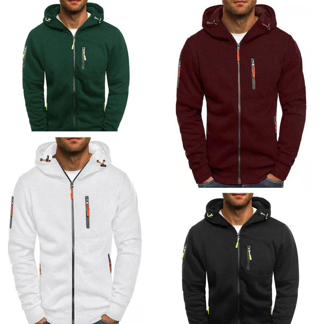 Felpa da Uomo con Cappuccio e Zip Intera — foto 3