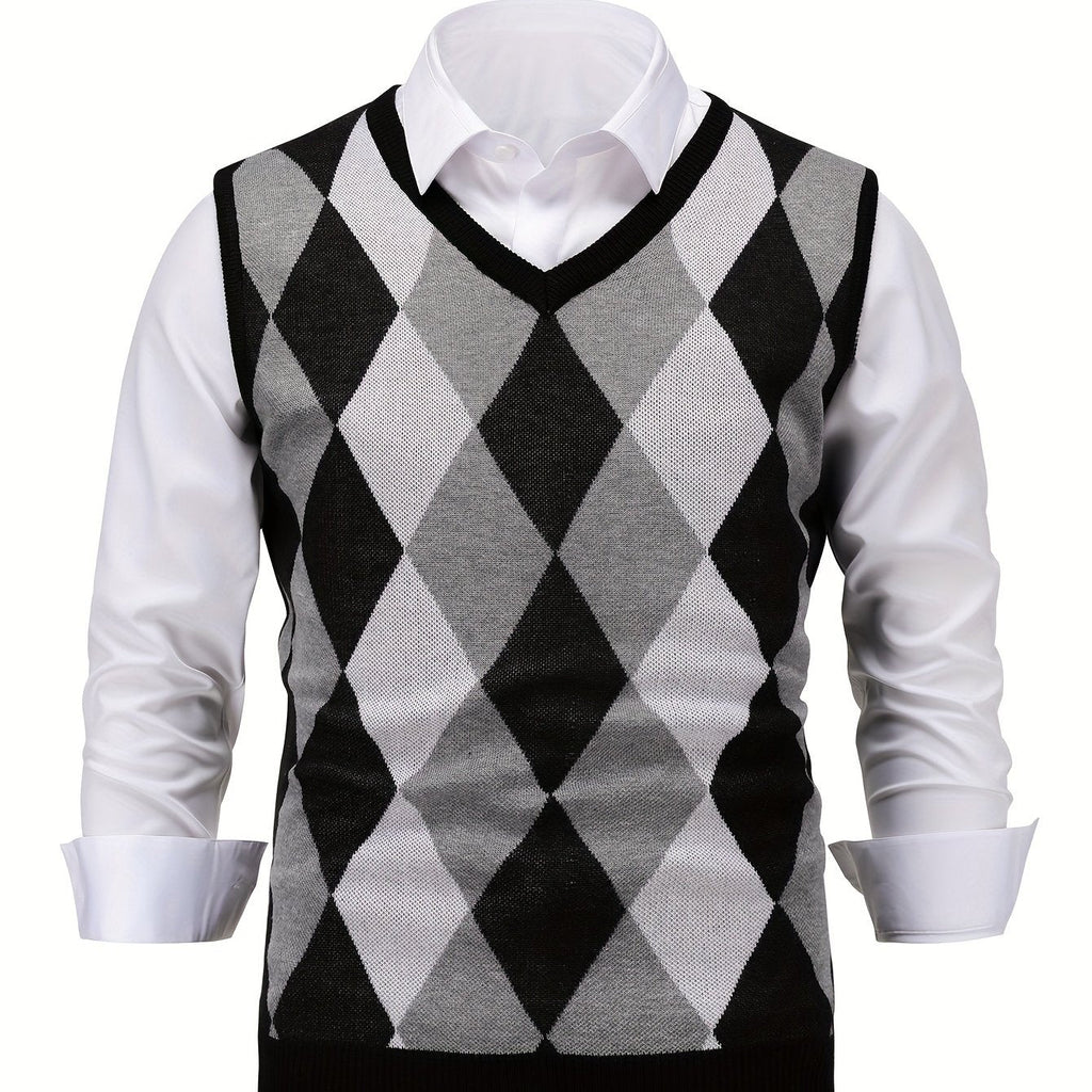 Gilet Argyle da Uomo con Scollo a V