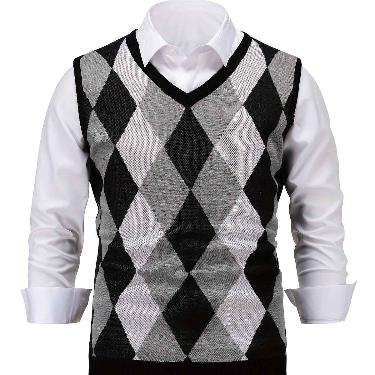 Gilet Argyle da Uomo con Scollo a V