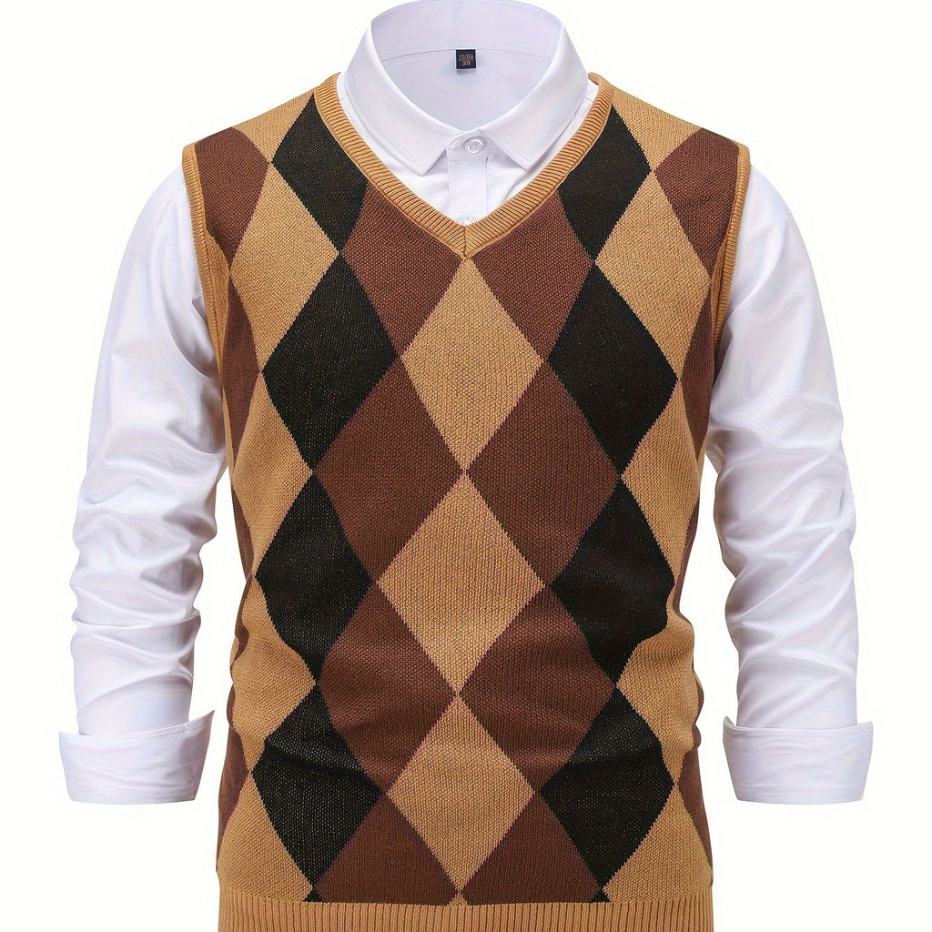 Gilet Argyle da Uomo con Scollo a V — foto 17