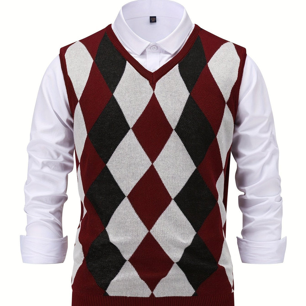 Gilet Argyle da Uomo con Scollo a V — foto 34