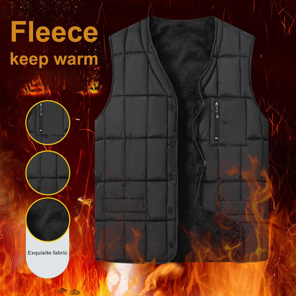 Gilet Imbottito da Uomo con Scollo a V — foto 7