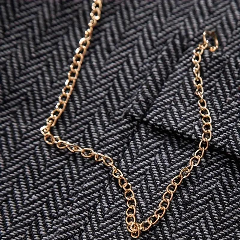 Gilet Spigato da Uomo con Revers e Catena — foto 7
