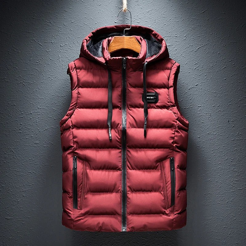 Gilet Trapuntato da Uomo con Cappuccio Regolabile — foto 4