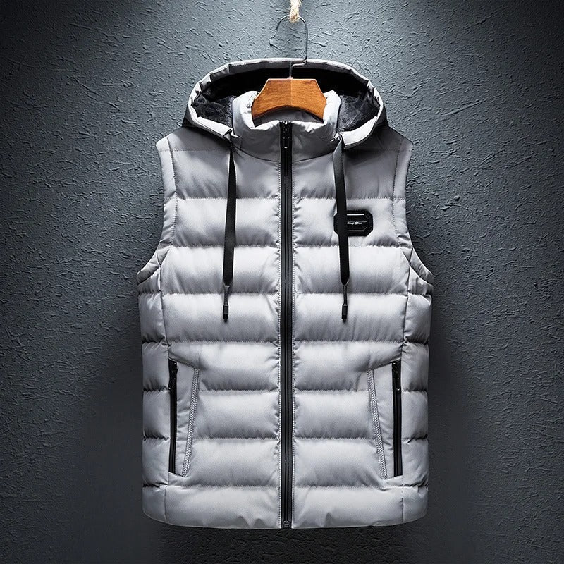 Gilet Trapuntato da Uomo con Cappuccio Regolabile — foto 5