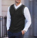 Gilet a Trecce da Uomo Scollo a V