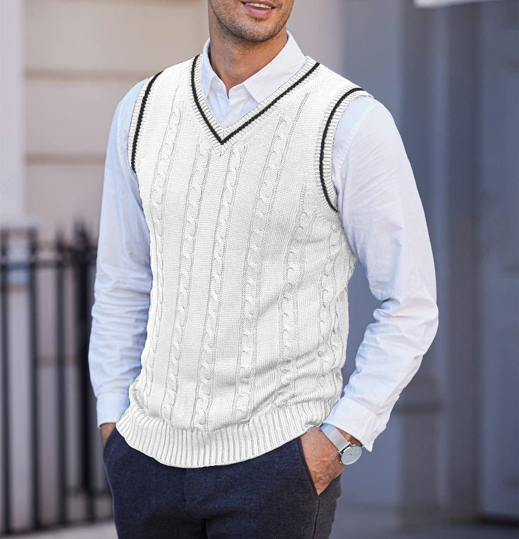 Gilet a Trecce da Uomo Scollo a V — foto 5