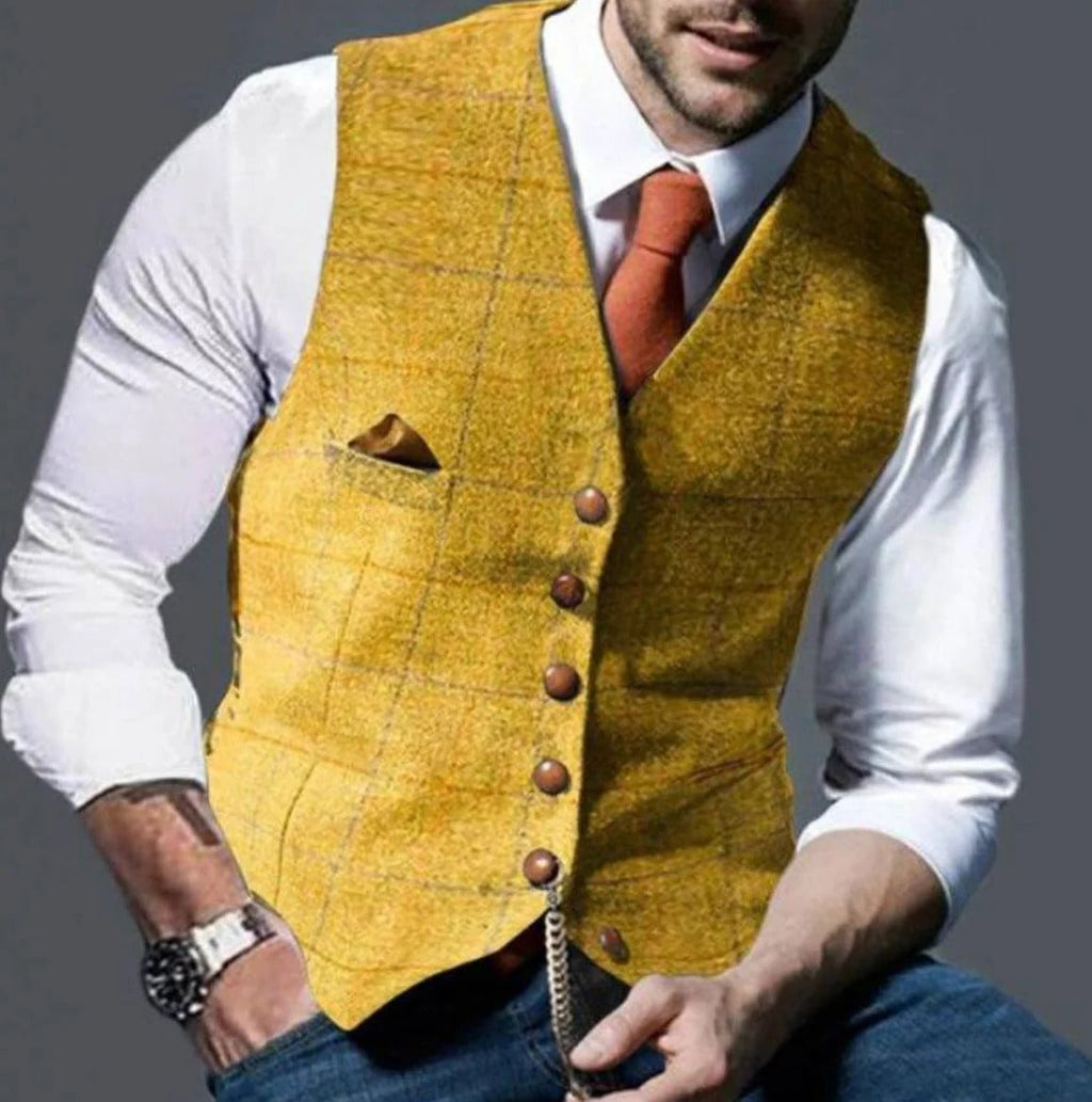 Gilet da Uomo con Collo a Revers Stile Vintage — foto 3
